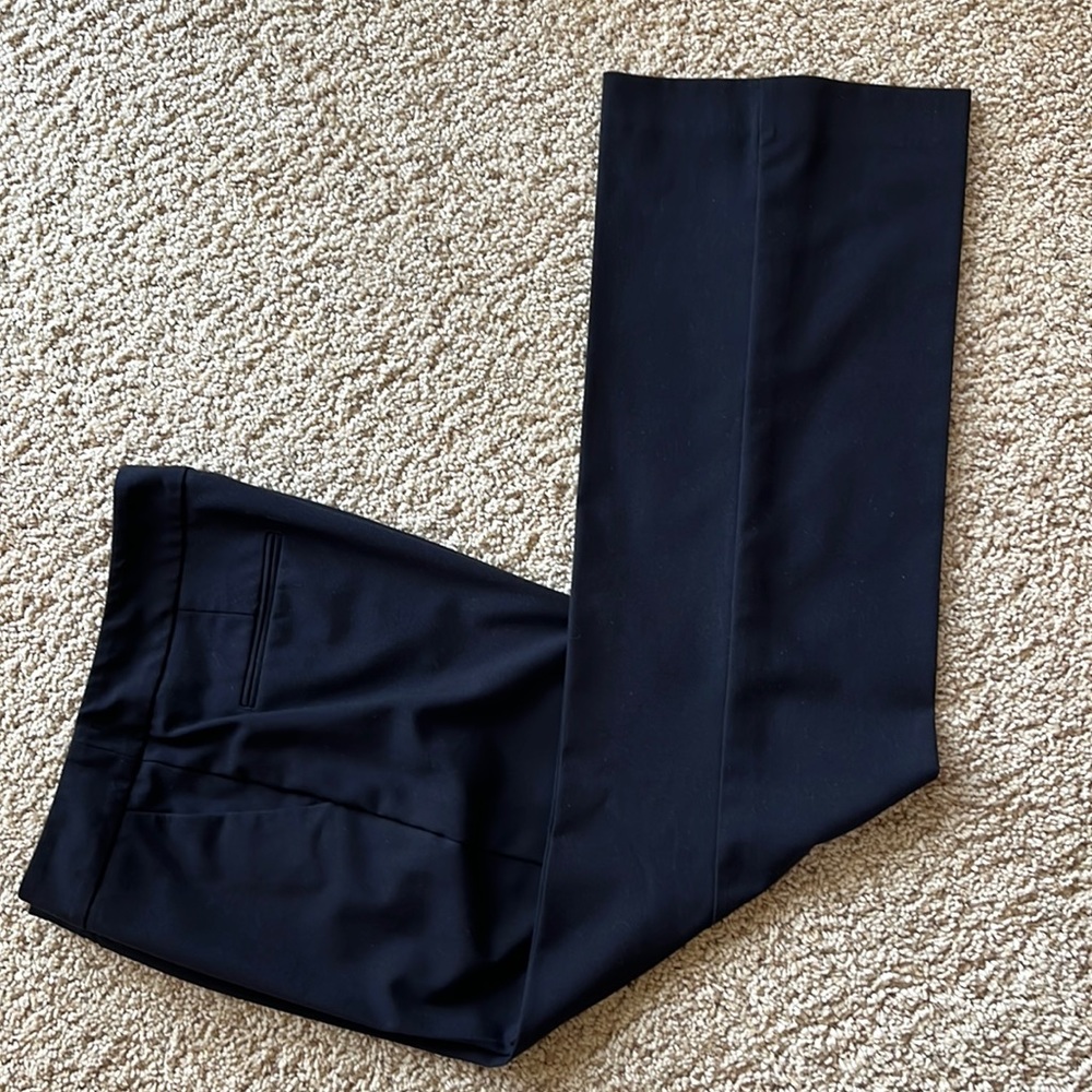Black straight leg dress pant